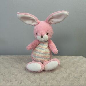 Nat & Jules Belisa Pink Bunny Rabbit Plush Stuffed Animal Blue Green Chevron